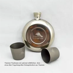 Toaks Flachmann Titanium 150 Ml -Ausgewählte Campingausrüstungsgeschäfte FLASK 2Shots