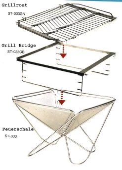 Snowpeak Fireplace Grill Bridge (M) -Ausgewählte Campingausrüstungsgeschäfte ST 033System 2