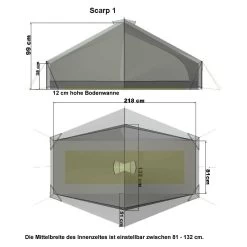 Tarptent Scarp 1 Mit Solid Inner Tent -Ausgewählte Campingausrüstungsgeschäfte scarp1c 20grund