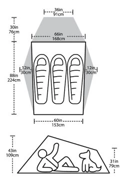 Big Agnes Seedhouse SL 3 -Ausgewählte Campingausrüstungsgeschäfte seedh3 masse
