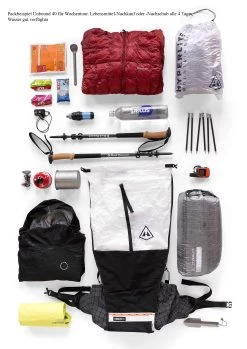 Hyperlite Mountain Gear Unbound 40 Black -Ausgewählte Campingausrüstungsgeschäfte unbound 40 packbeispiel 1